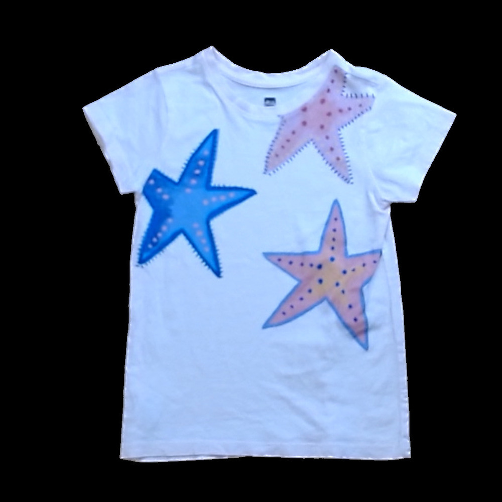 Tea Collection Girls Pale Pink | Starfish Shirt size: 4T